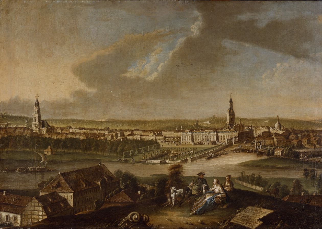Udsigt over Potsdam fra Brauhausberg, 1772 af Johann Friedrich Meyer