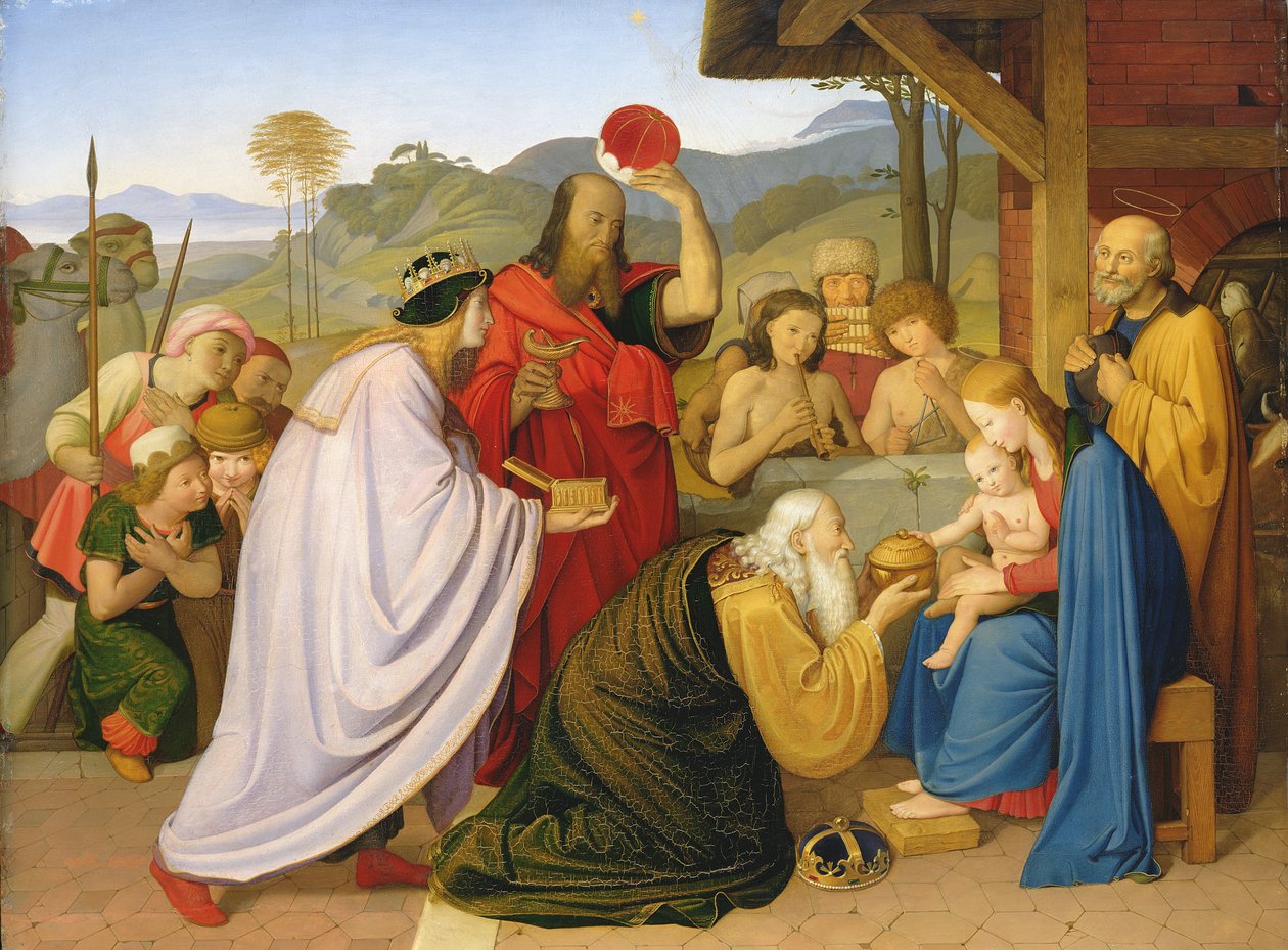Kongernes tilbedelse, 1813 af Friedrich Overbeck