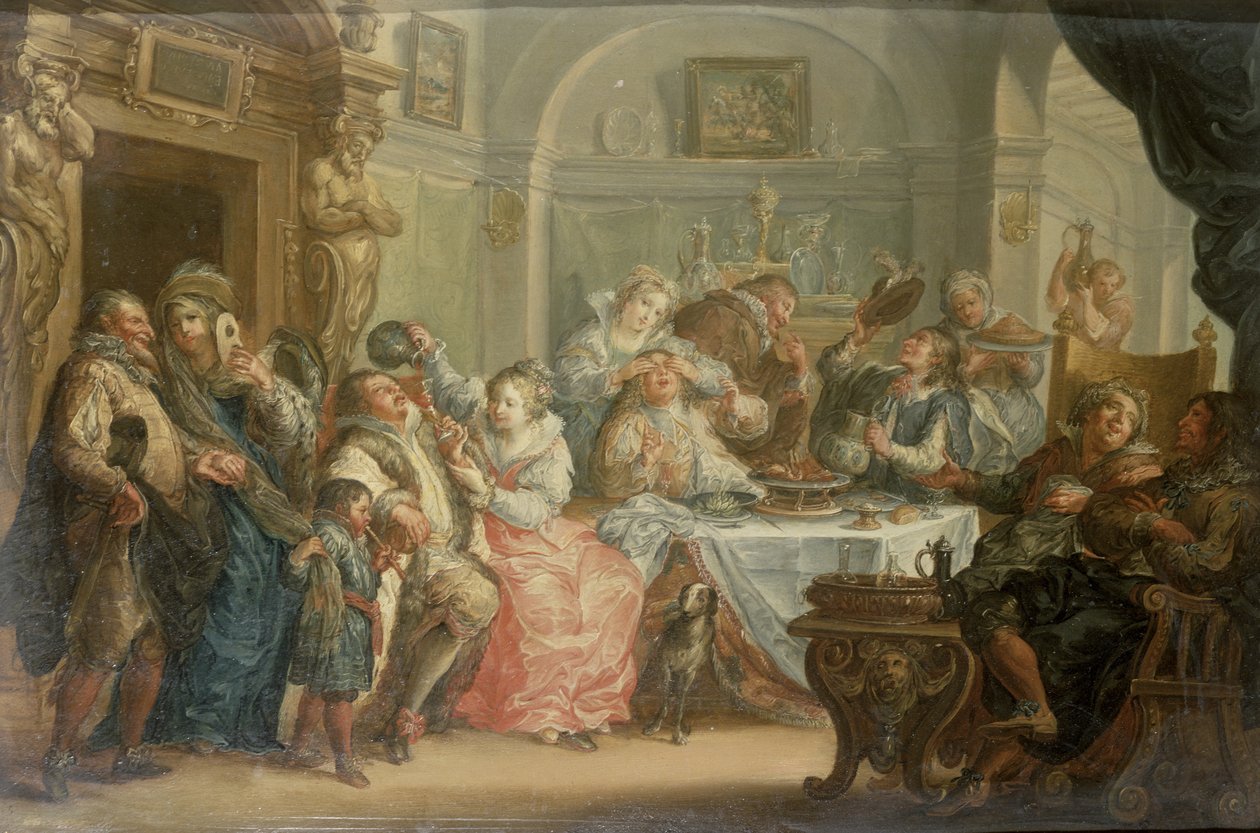 Fete Champetre (en af et par) af Johann Georg Platzer