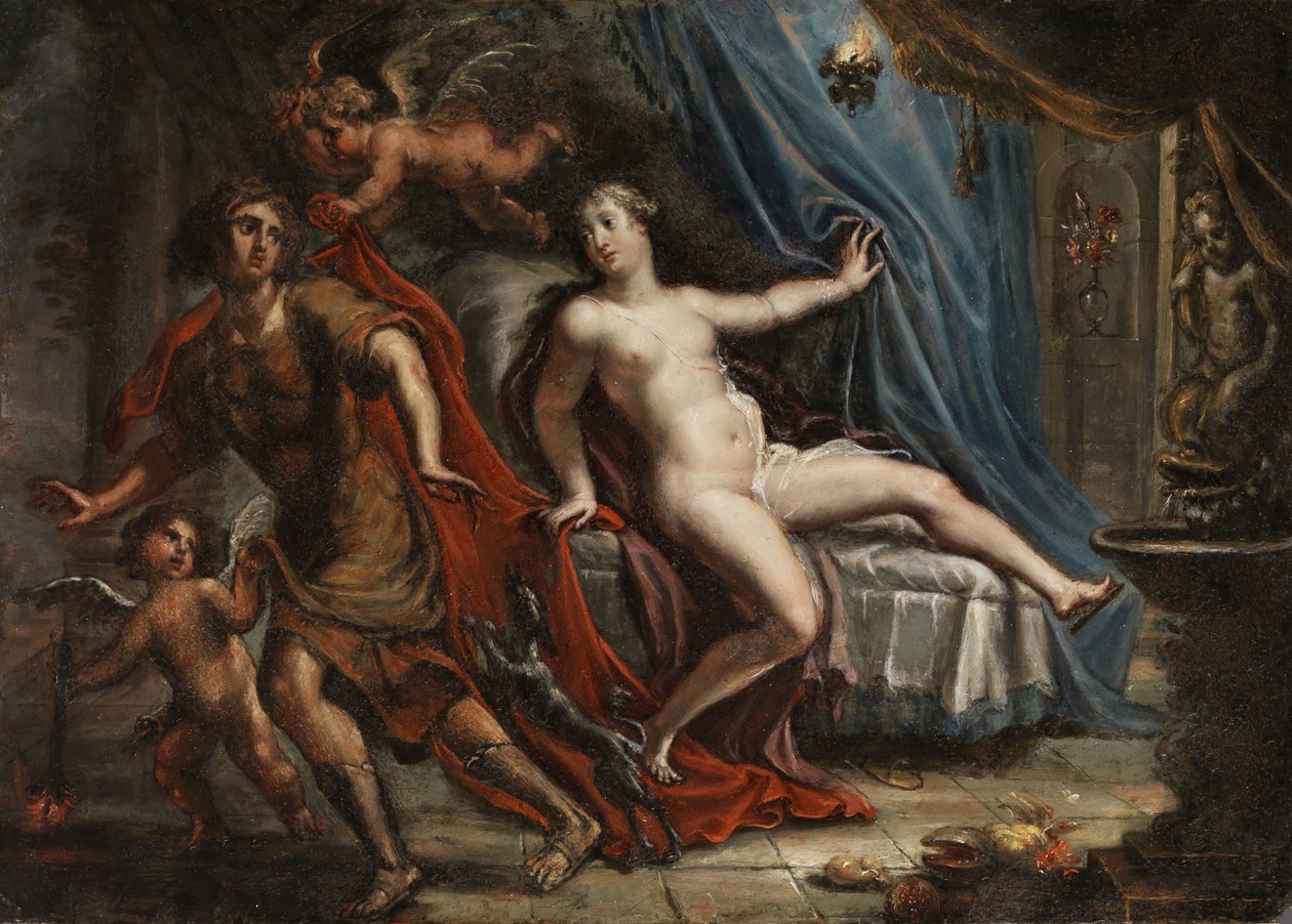 Joseph undgår Potifars kone af Johann Georg Platzer