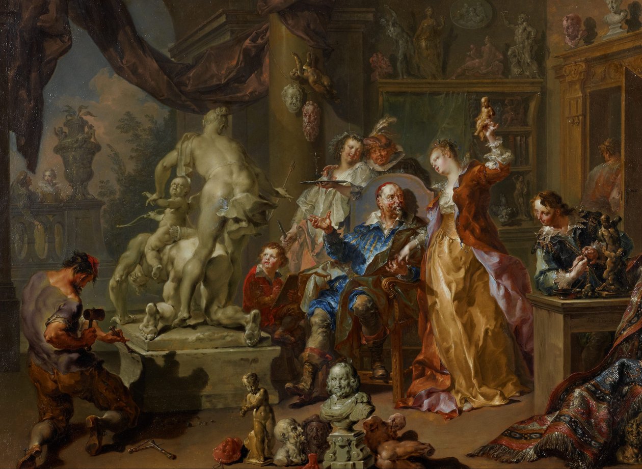 Billedhuggerstudiet af Johann Georg Platzer