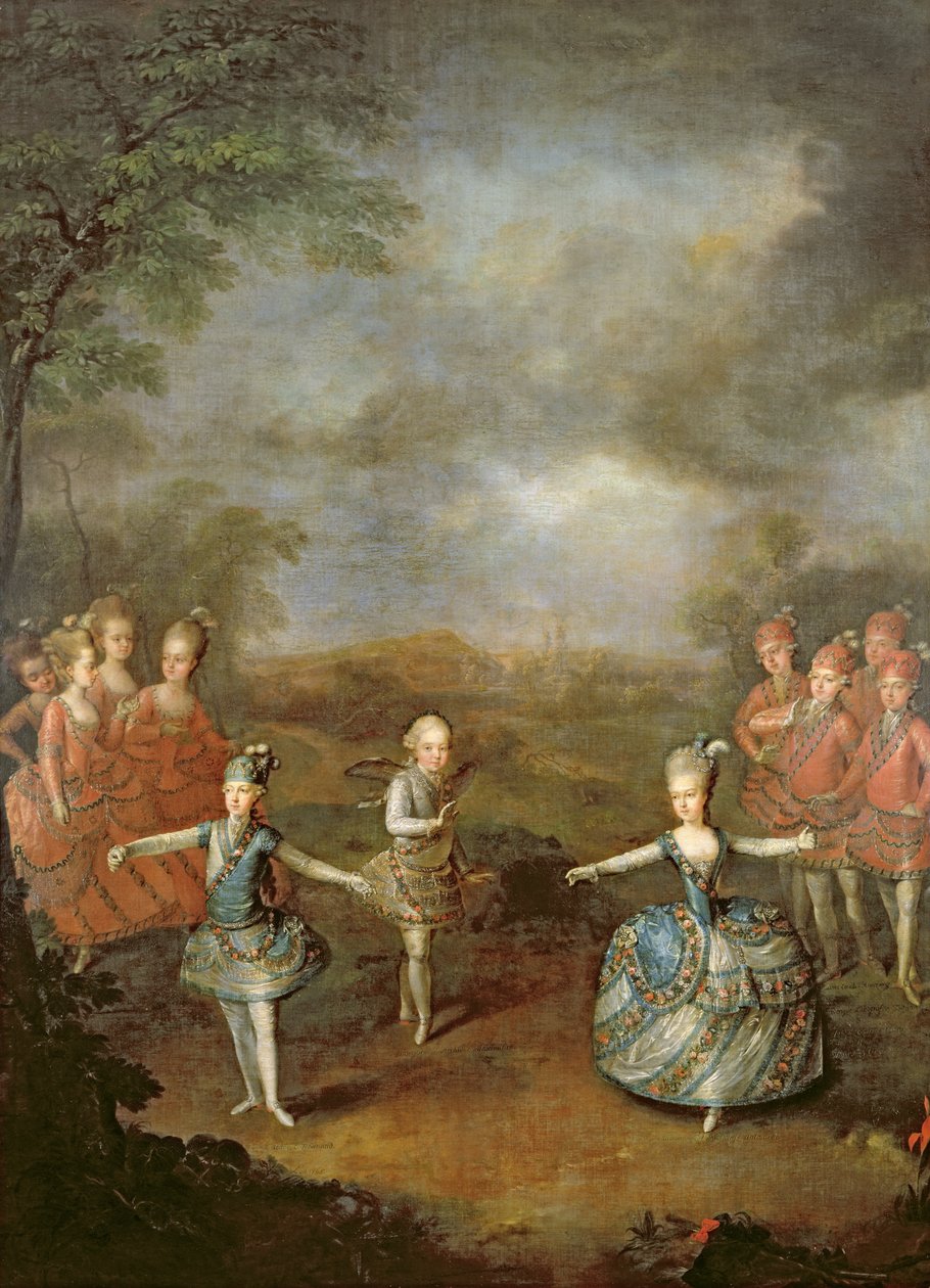 Marie Antoinette og hendes søstre i "Il Trionfo dell