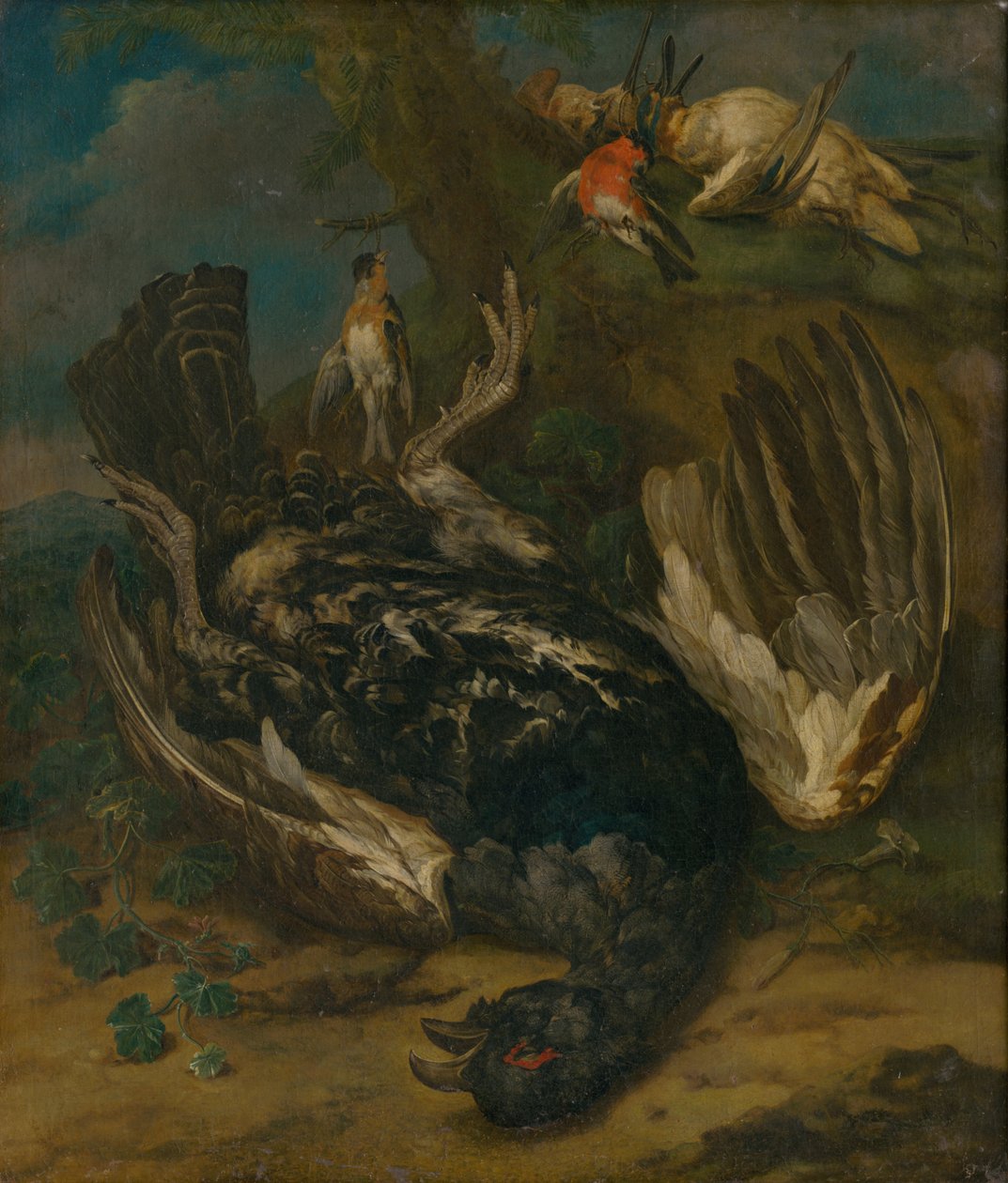 Stilleben med en døv mand af Johann Georg de Hamilton  