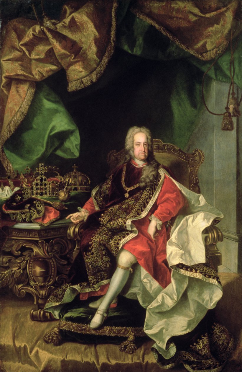Kejser Karl VI (1685-1740), ca. 1730, af Johann Gottfried Auerbach