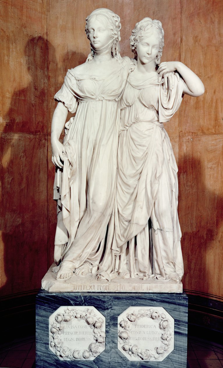 Dobbeltstatue af prinsesserne Louise (1776-1810) og Frederica (1778-1841) af Preussen, 1795 (marmor) af Johann Gottfried Schadow