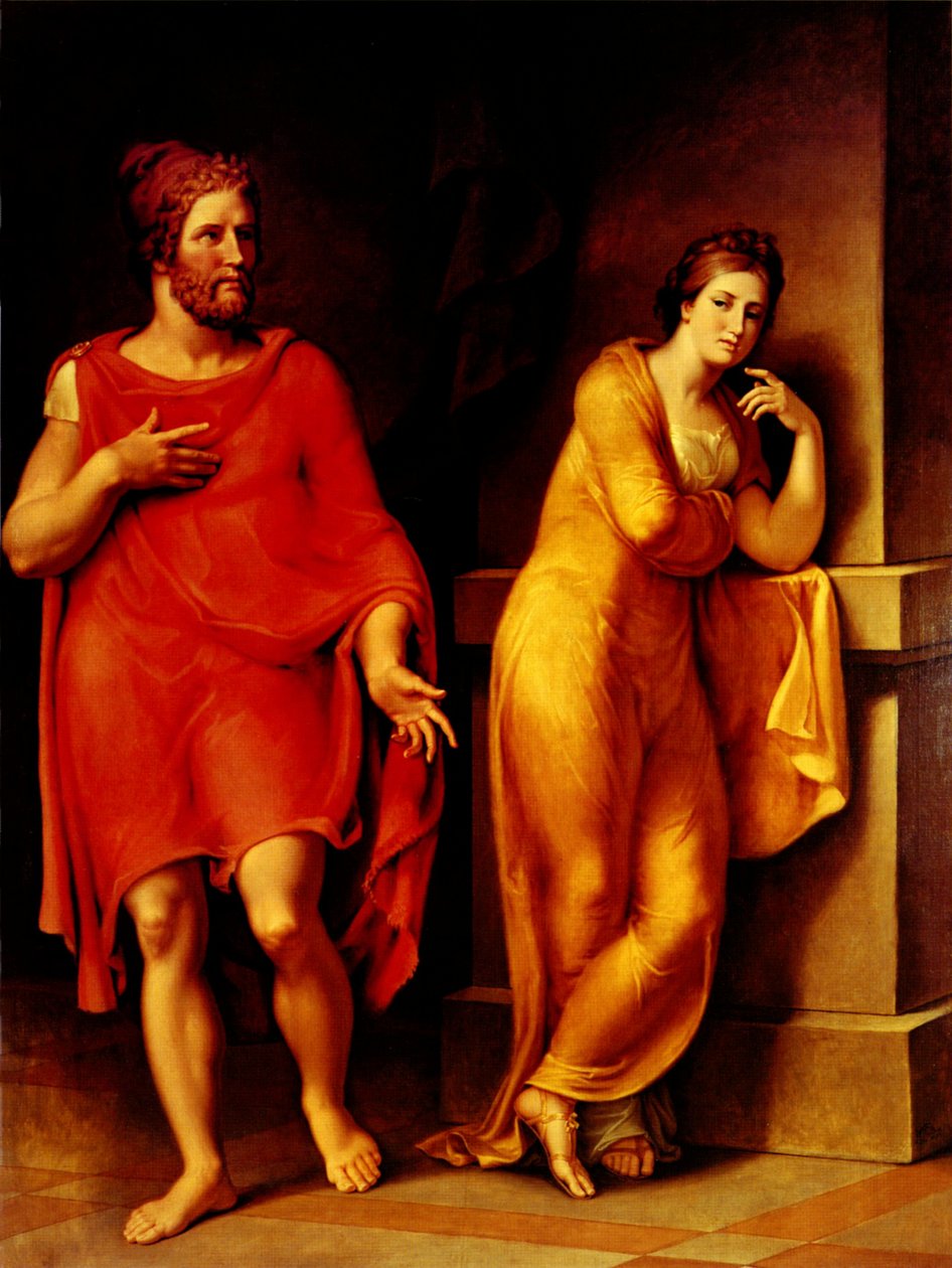 Odysseus og Nausicaan Engelsk: Odysseus og Nausicaan Francais: Ulysse et Nausicaan af Johann Heinrich Wilhelm Tischbein