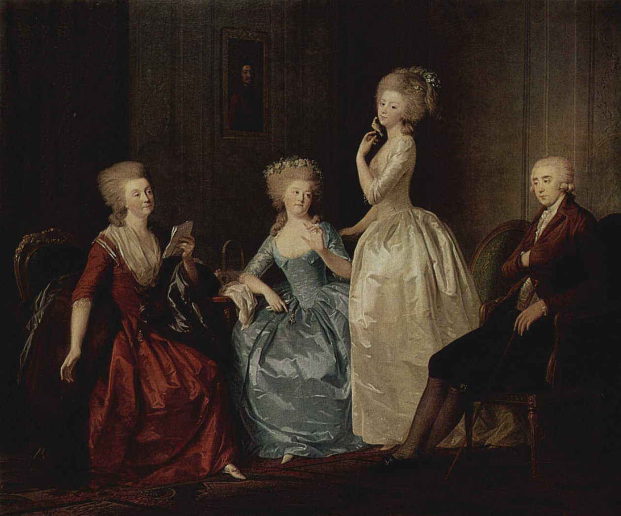  Portræt af grevinde Saltykova og hendes familie af Johann Heinrich Wilhelm Tischbein