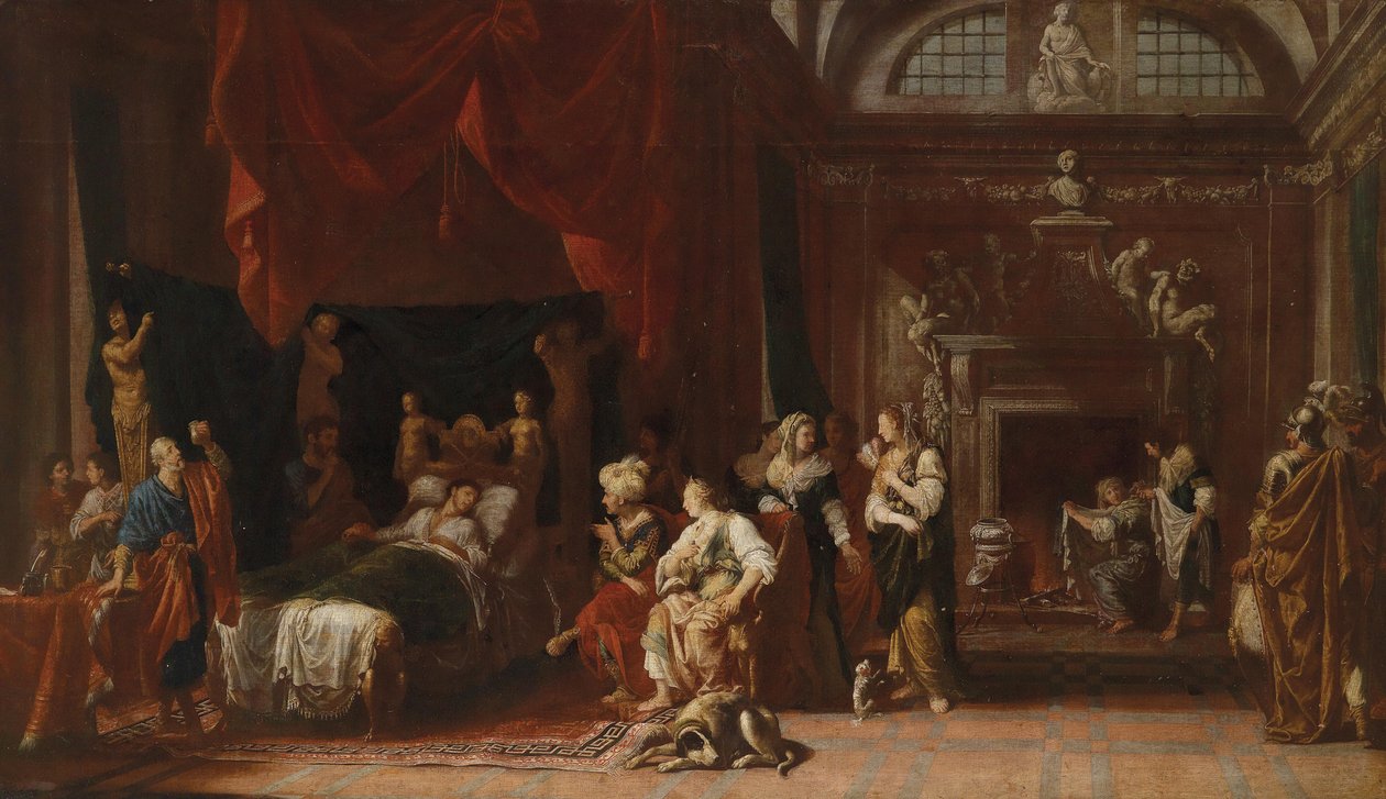 Antiokos og Stratonike af Johann Heiss