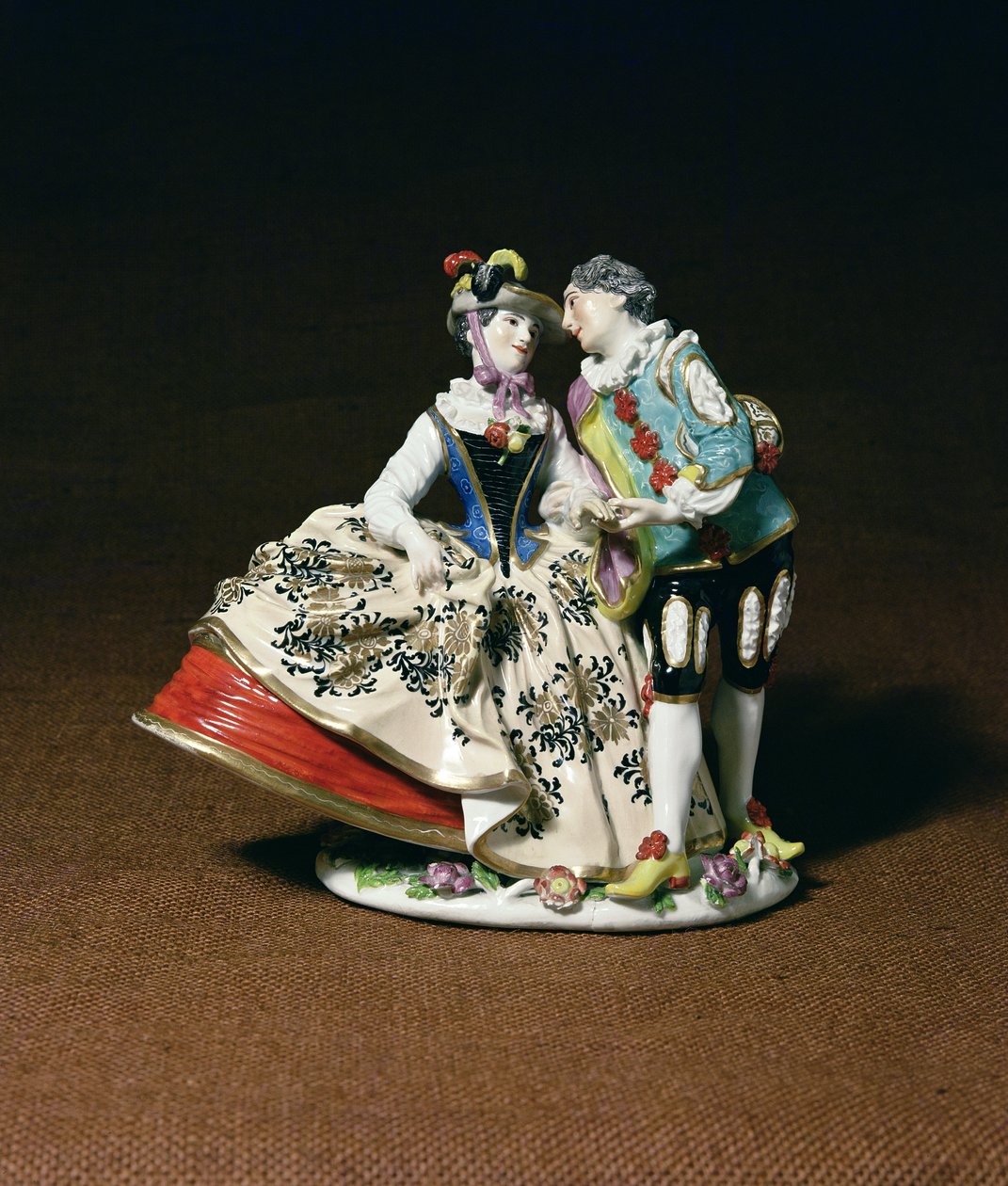 Spanske elskende, Meissen-gruppe, ca.1741 af Johann Joachim Kaendler