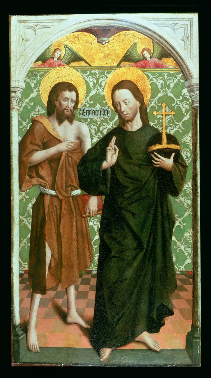 Kristus og Johannes Døberen af Johann Koerbecke