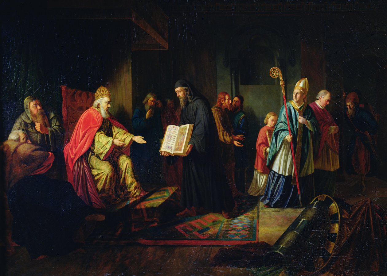 Vladimir Svyatoslavich den Store valgte religionen i 987 af Johann Leberecht Eggink