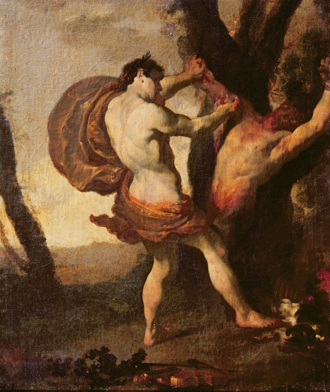 Apollo flyver Marsyas, ca. 1627 af Johann Liss or Lis or von Lys