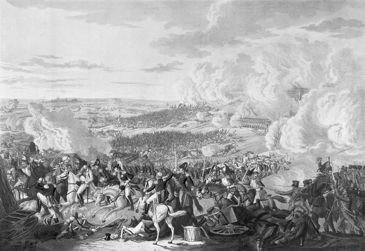 Napoleons flugt i slaget ved Waterloo, 18. juni 1815, 1816 (akvatint) af Johann Moritz Rugendas