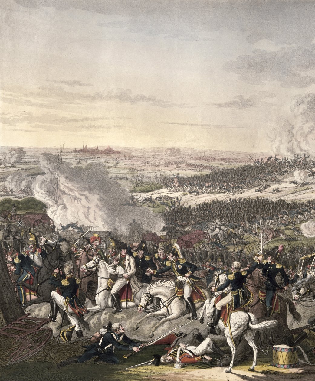 Napoleons flugt, Waterloo, 18. juni 1815 af Johann Moritz Rugendas