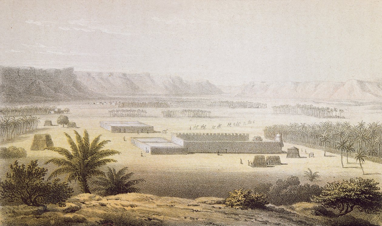 Oasis of Ghat og dens plantager i 1850, fra 