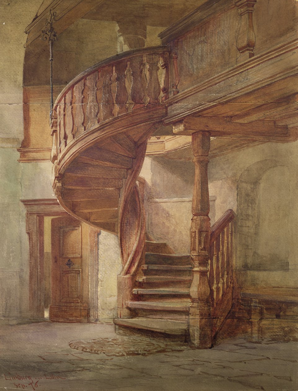 Vindeltrappe. Limburg ved Lahn af Johann Martin Gensler