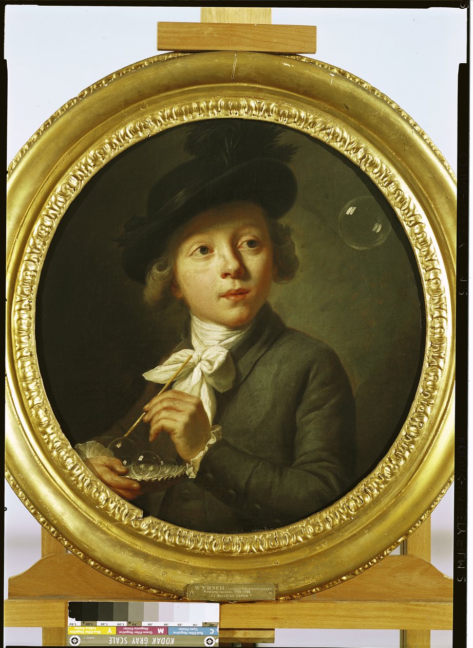 Sæbebobler, 1784 af Johann Melchior Joseph Wyrsch or Wursch