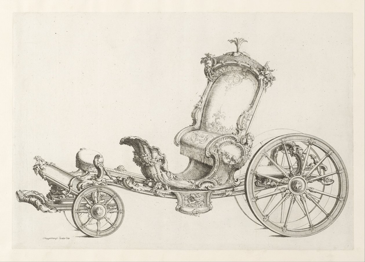 Design til en cabriolet af Johann Michael Hoppenhaupt