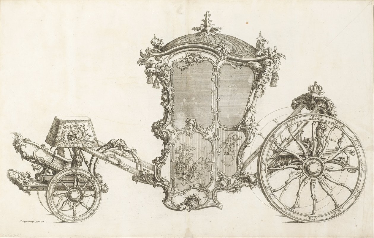 Design til en vogn af Johann Michael Hoppenhaupt