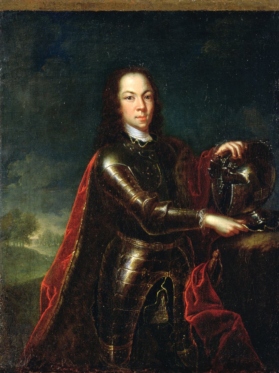 Portræt af Tsarevich Alexei Petrovich af Rusland (1690-1718), 1728 (se 347496 for par) af Johann Paul Luedden