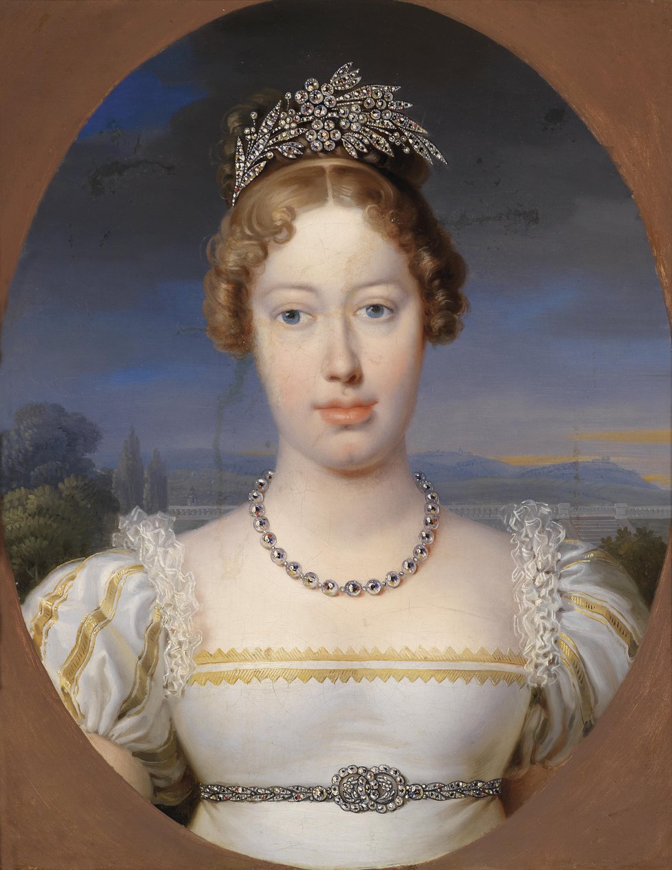Portræt af en Carolina Ferdinanda af Østrig ikke en prinsesse af Slesvig-Holsten af Johann Peter Krafft