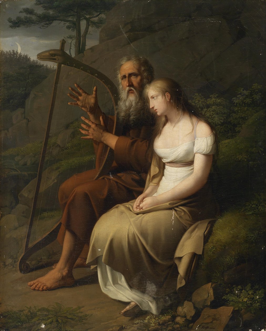 Ossian og Malvina af Johann Peter Krafft