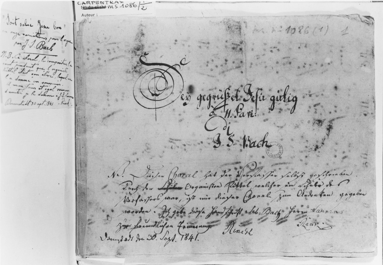 Koralvariationer for orgel af Johann Sebastian Bach: 