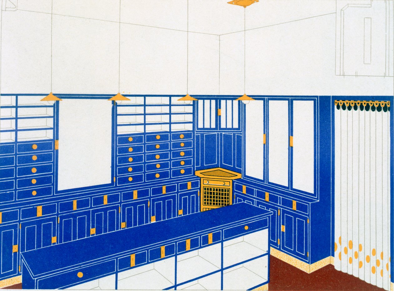 Das Interieur IV, en handskebutik, 1906 af Johann Stubner