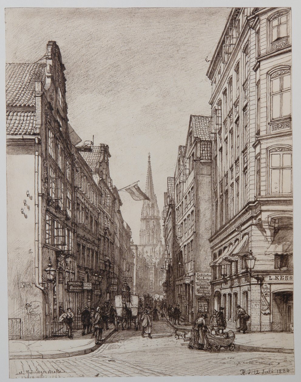 Alte-Groeningerstrasse af Johann Theobald Riefesell