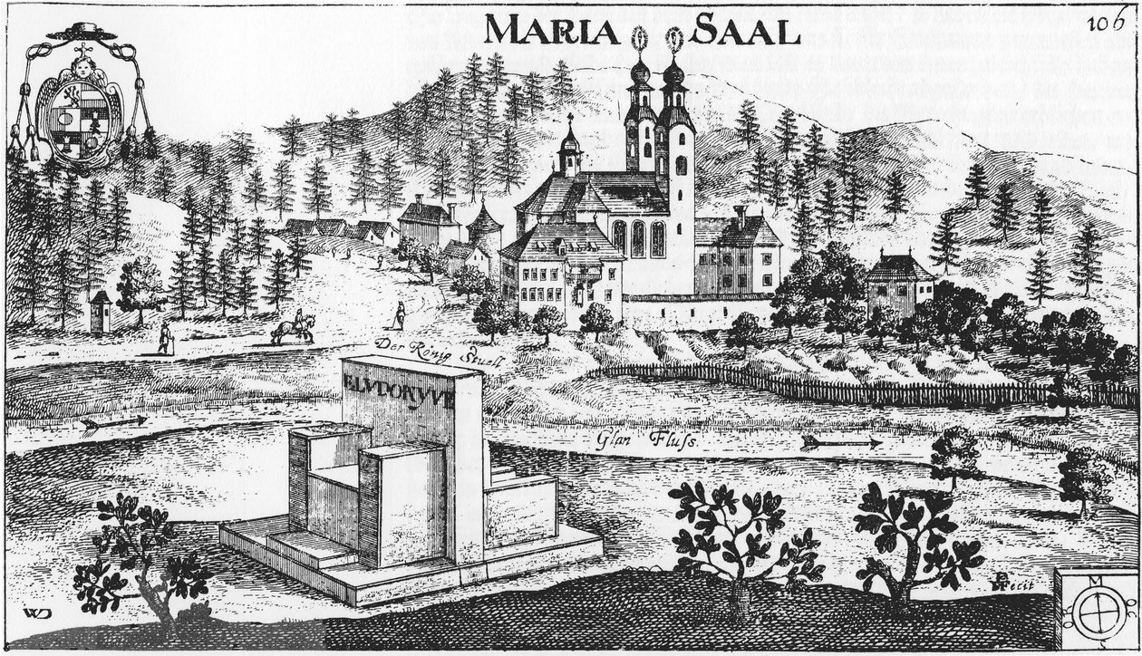 Maria Saal Slot i Maria Saal / Kärnten / Østrig / Den Europæiske Union af Johann Weikhard von Valvasor