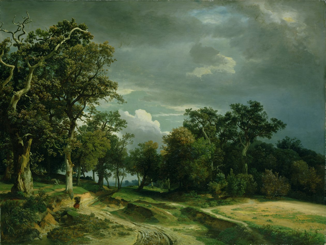 Stien på kanten af skoven, ca. 1851 af Johann Wilhelm Schirmer