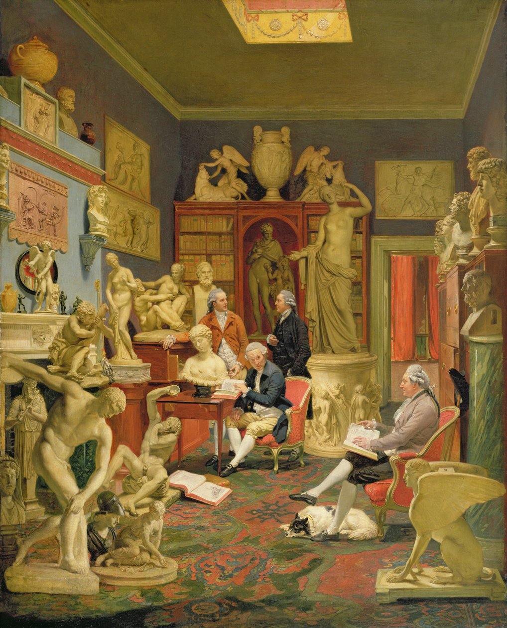 Charles Townley og hans venner i Towneley Gallery, 33 Park Street, Westminster, 1781-83 af Johan Joseph Zoffany