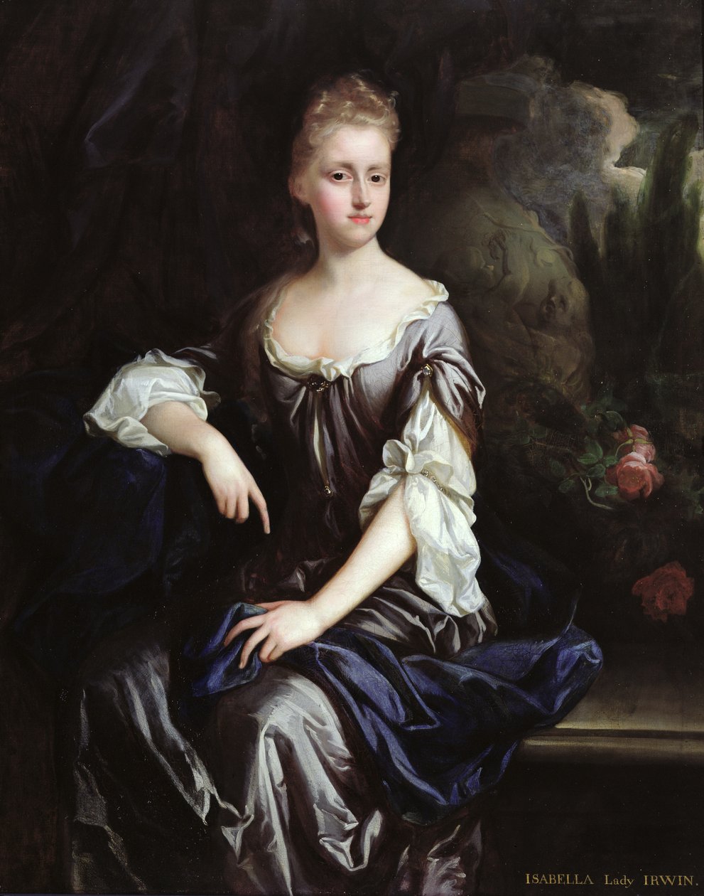 Portræt af Isabella Machell, Viscountesse Irwin, ca. 1685-90 (olie på lærred) af Johann (attr.to) Closterman