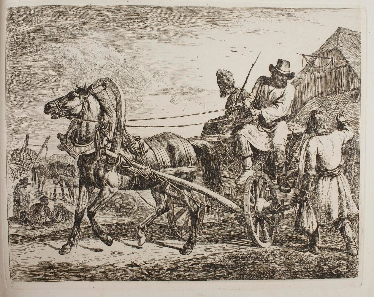 En russisk landmandsvogn af Johann Adam Klein