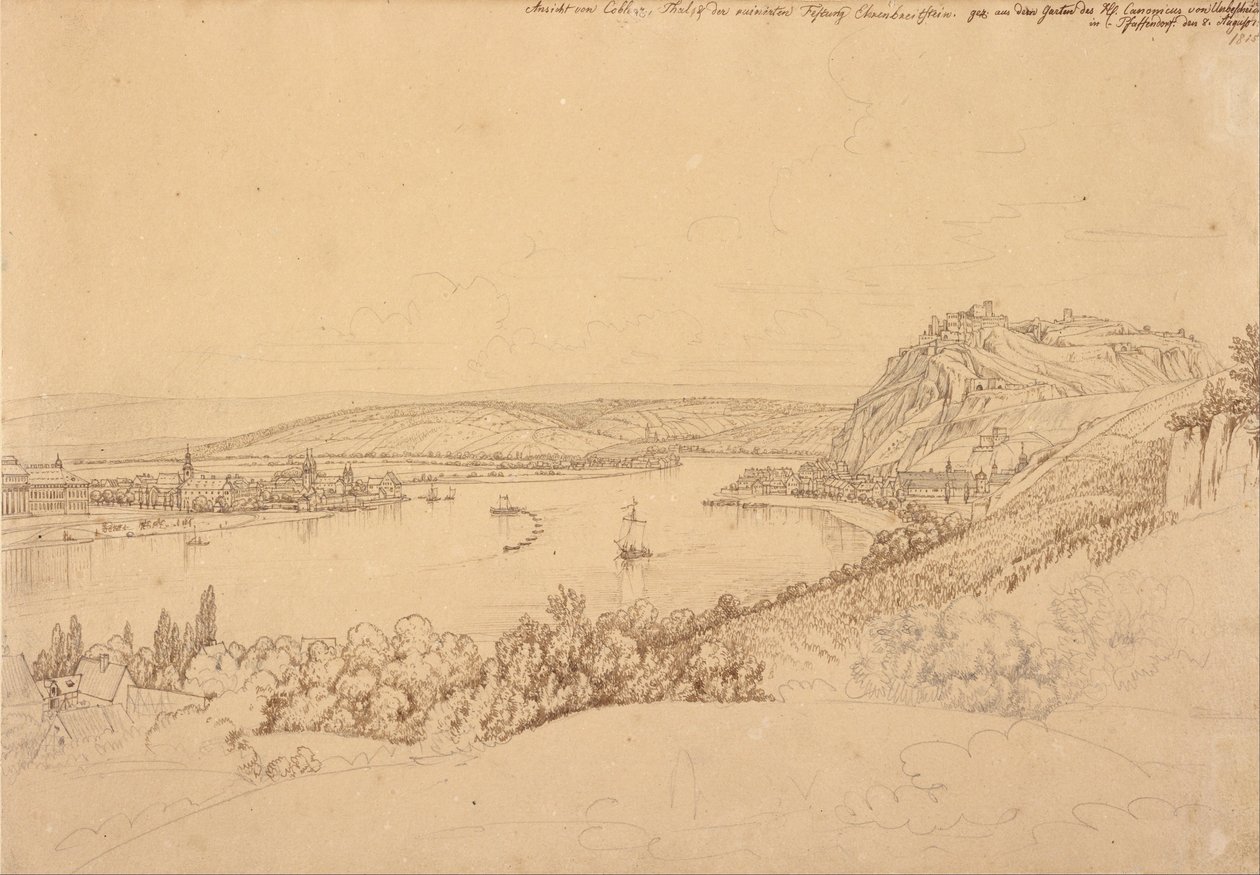 Fæstningen Ehrenbreitstein af Johann Adam Klein