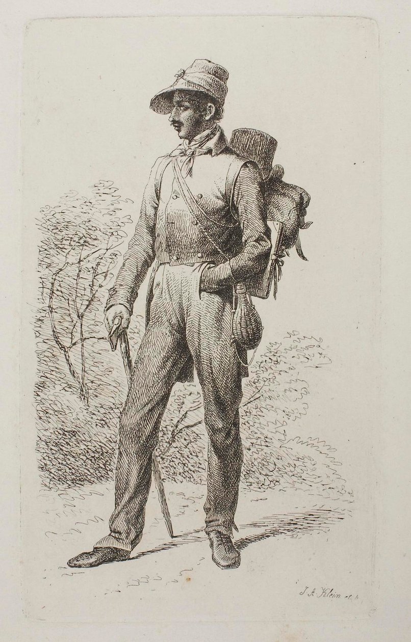 Johann Jacob Kirchner på vandretur af Johann Adam Klein
