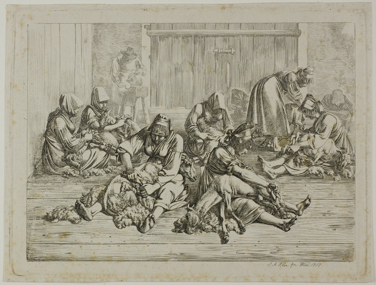 Fåreklipping af Johann Adam Klein