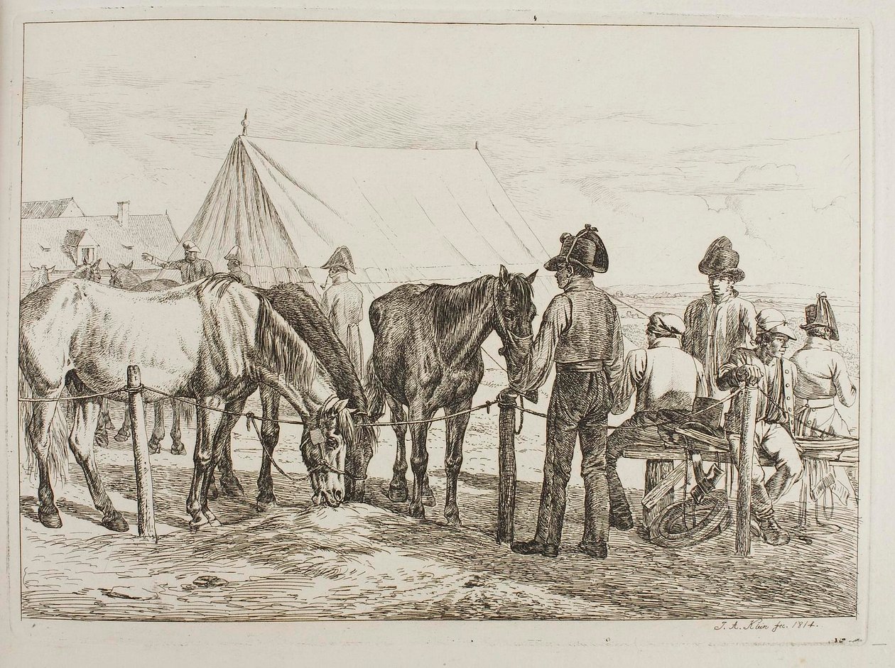 Soldater i en militærlejr af Johann Adam Klein