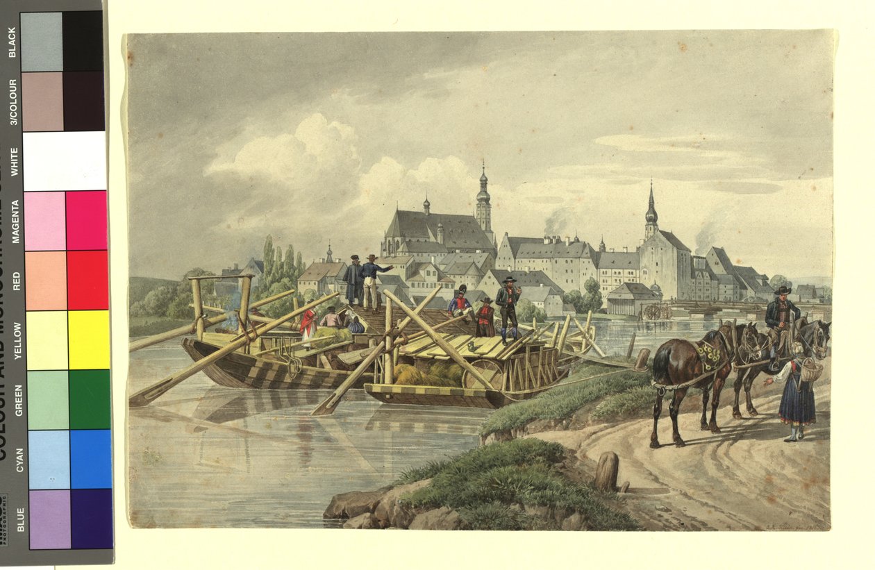 Straubing set fra nord af Johann Adam Klein