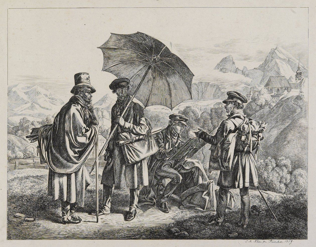Malerne på rejse af Johann Adam Klein