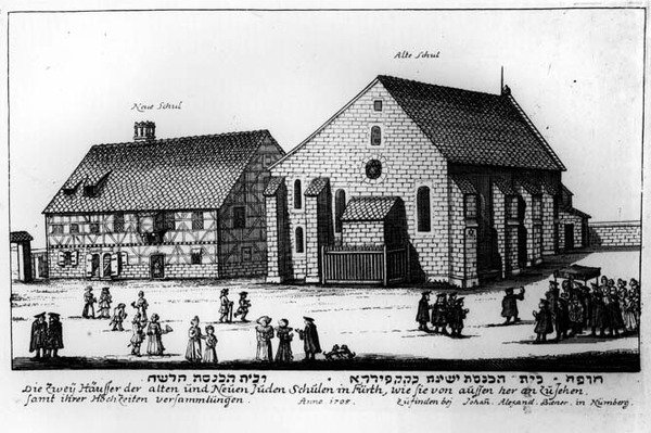 Nye og gamle jødiske skoler, Nürnberg, 1705 af Johann Alexander Boener