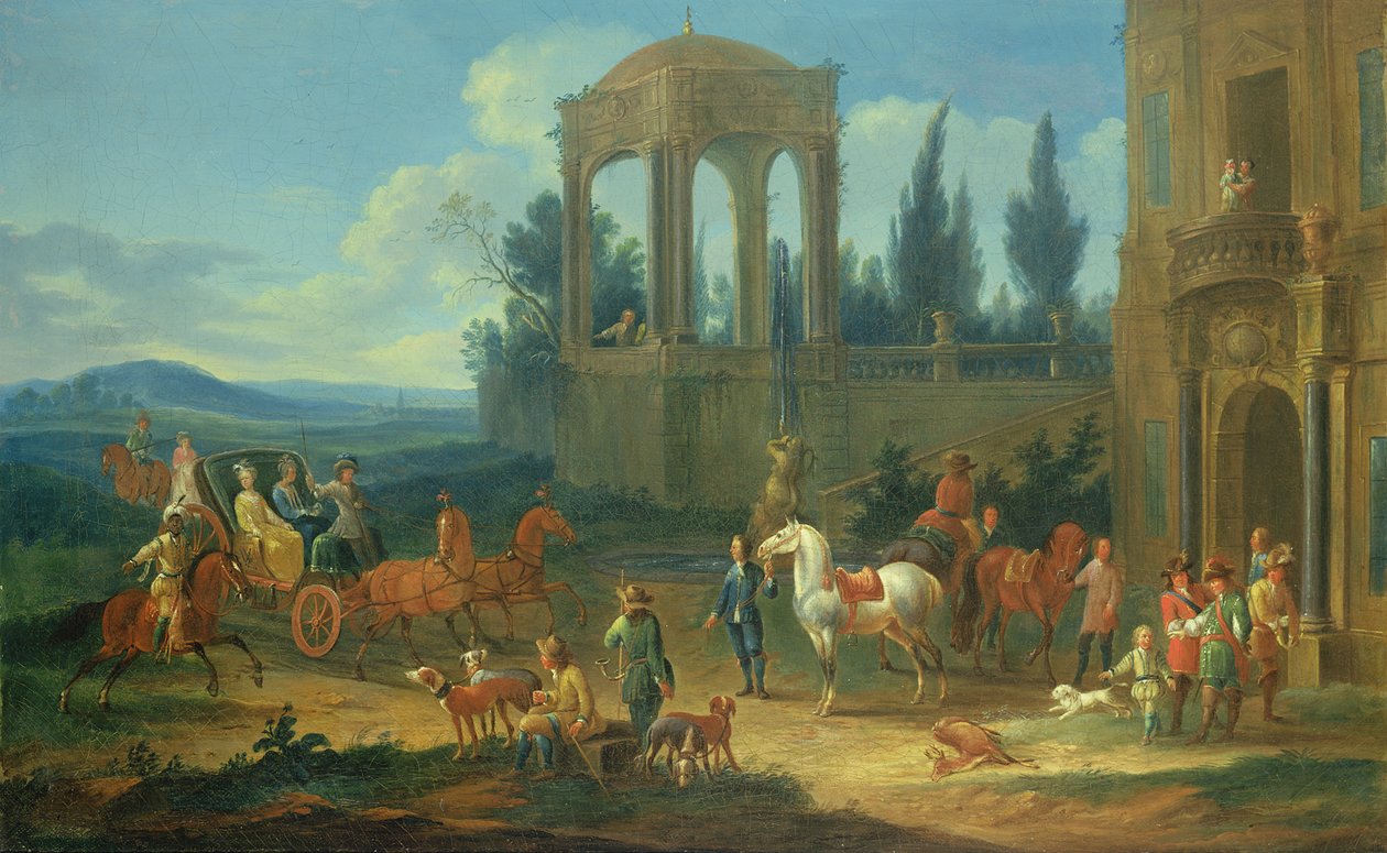 En tur på landet (en i et par) af Johann Andreas Graff