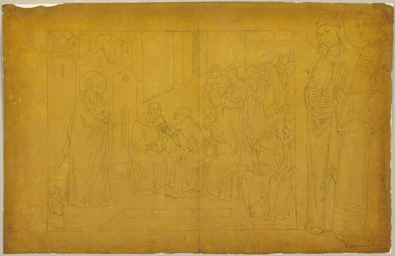 Fra: Samling af omrids og gennemtegninger, bind 5, blad 61 af Johann Anton Ramboux