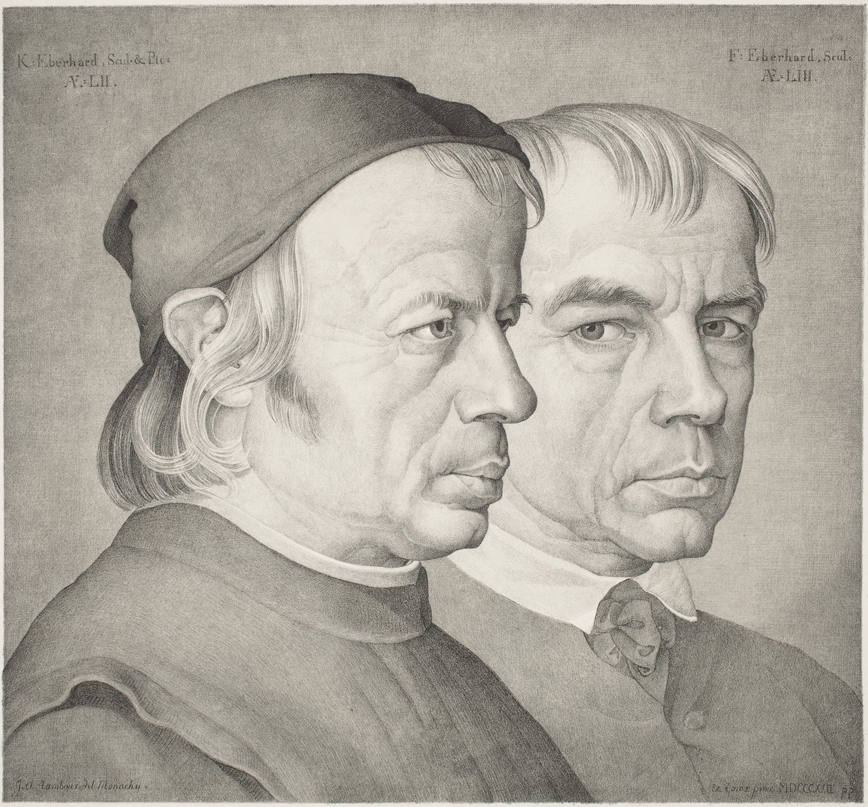 Brødrene Konrad og Franz Eberhard af Johann Anton Ramboux