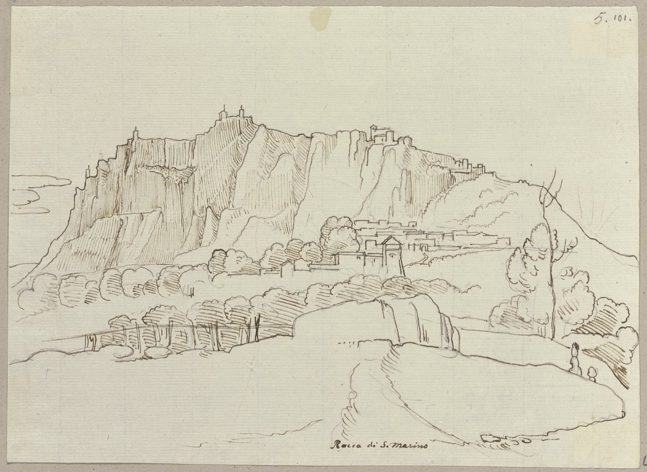 Republikken San Marino af Johann Anton Ramboux