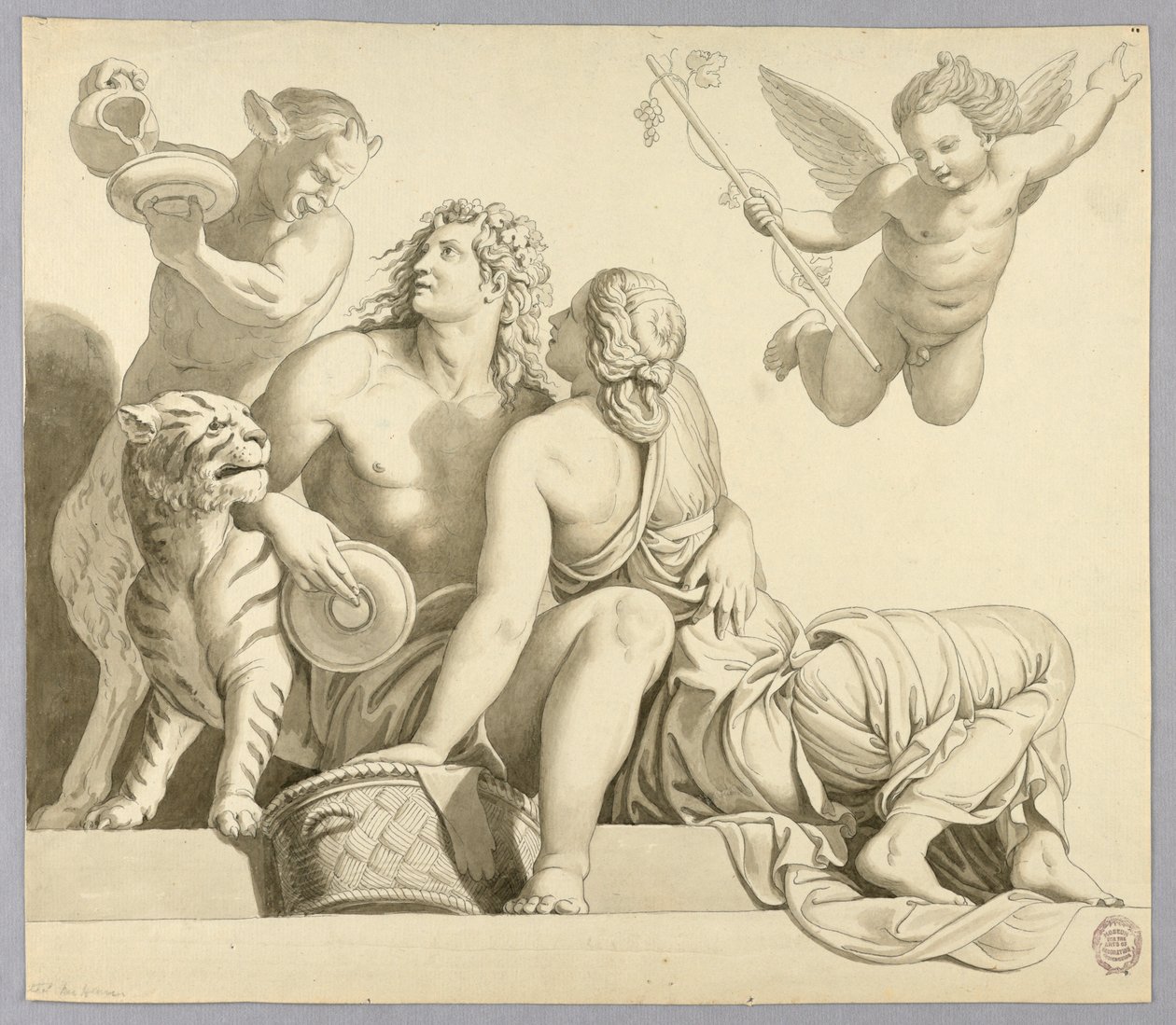 Dionysos og Ariadne af Johann August Nahl the Younger