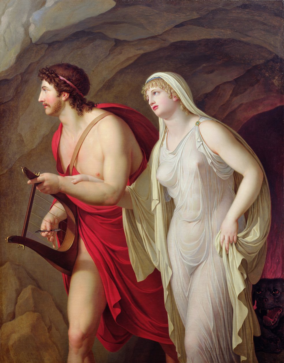 Orfeus og Eurydike, 1807 af Johann August Nahl the Younger