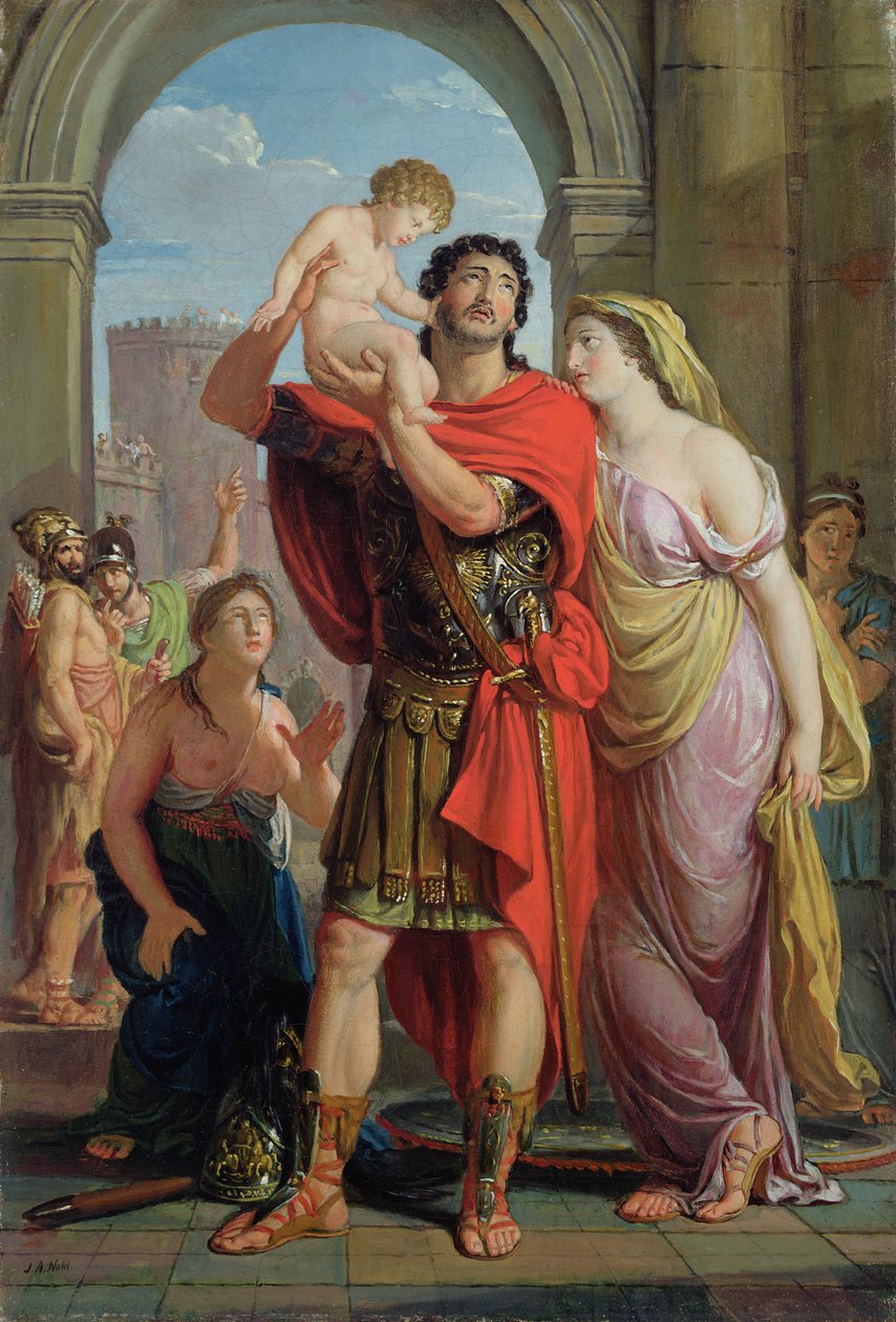 Hectors afgang, 1814-16 af Johann August Nahl the Younger
