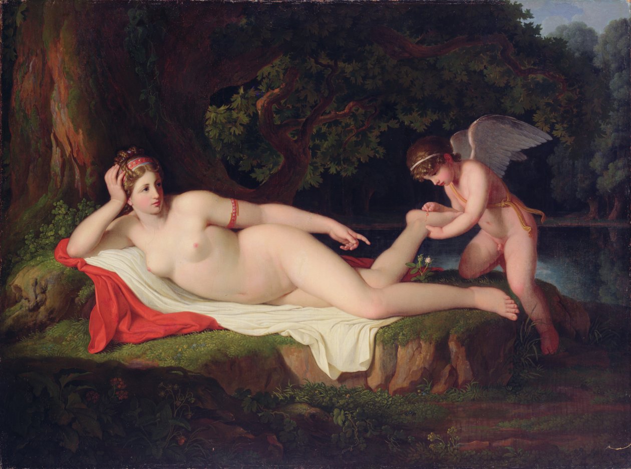 Oprindelsen af den røde rose af Johann August Nahl the Younger