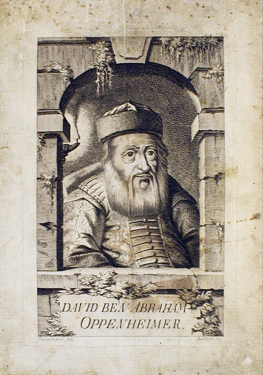 Portræt af David Oppenheim 1664-1736, overrabbiner i Prag af Johann Balzer